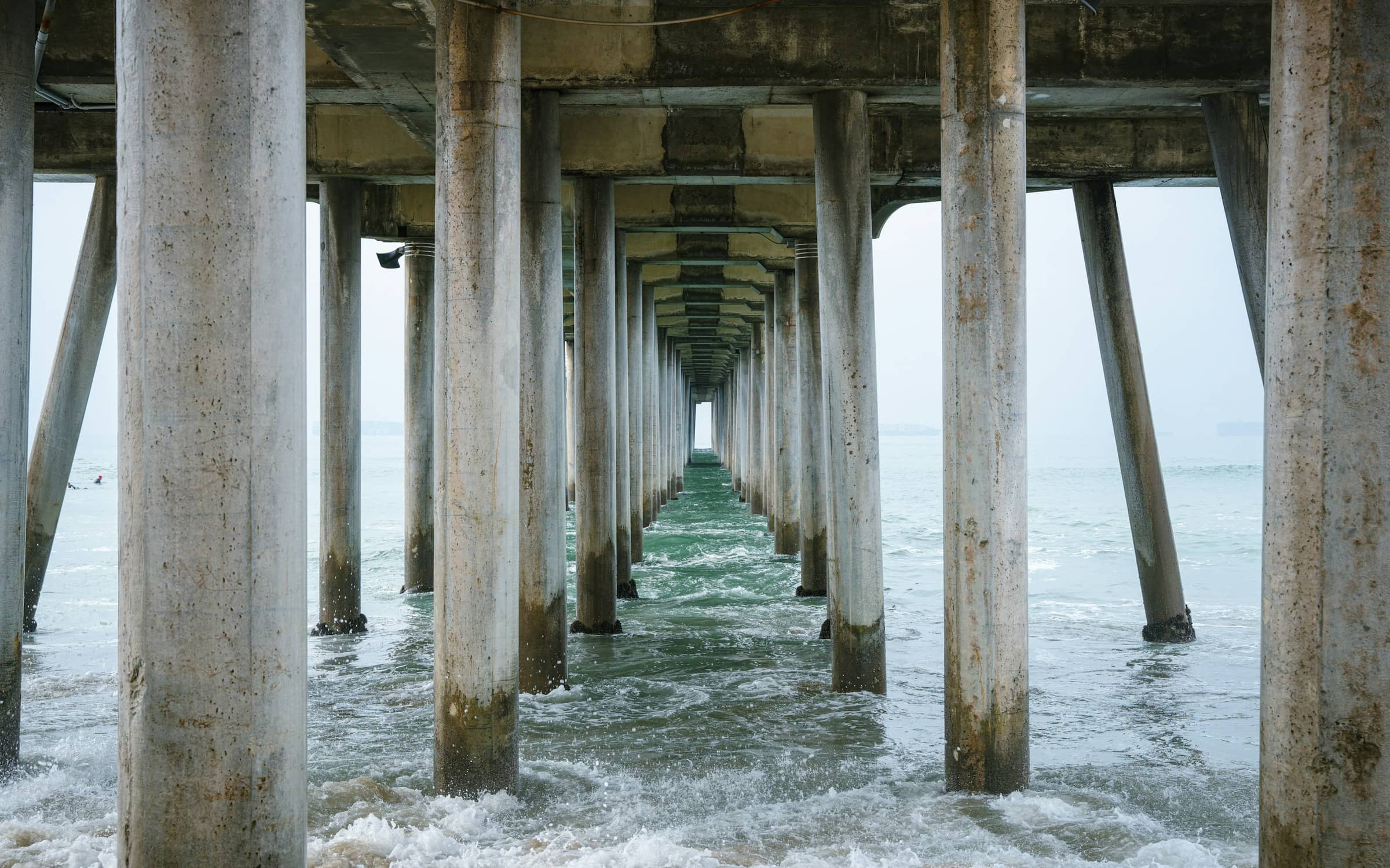The Huntington Beach pier and coastline near Huntington Beach Dental Arts